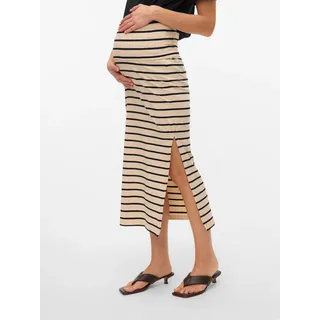 MAMA LICIOUS Maxirock Damen Gestreift Beige 40