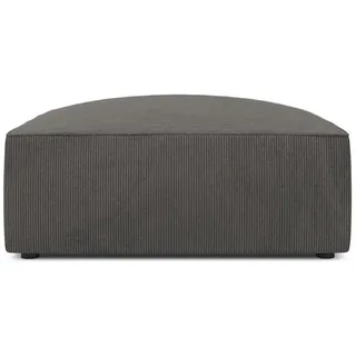 Micadoni Pouf Ruby aus Cord dunkelgrau , Dunkelgrau , Textil , 93x40x93 cm , Hergestellt in Europa, Oeko-Tex® , Wohnzimmer, Sessel, Hocker & Hockerbänke, Poufs