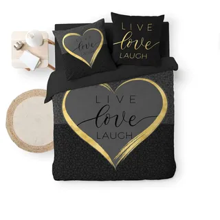 Douceur d'intérieur Bettwäsche-Set Crazy Love 100% Baumwolle 240 x 220 cm