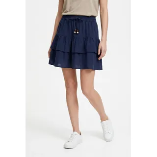 Minirock ONLY "ONLSWAR STRING SHORT SKIRT WVN", Damen, Gr. S (36), blau (naval academy), Web, Obermaterial: 100% Baumwolle, unifarben, kurz, Röcke Minirock, Baumwolle