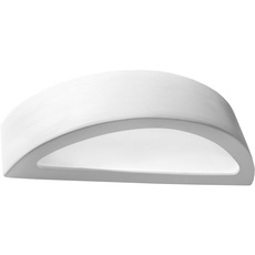 SOLLUX lighting Atena Wandleuchte aus Keramik - Wandbeleuchtung Lampe für Wohnzimmer Leuchte Esszimmer - Flurlampe aus Keramik in Weiß 40,5 x 14,5 x 10 cm