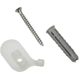 GARDINIA Deckenträger für Aluminium-Vorhangschiene 1-läufig, Weiß,