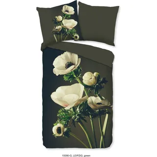 Duvet cover Good Morning 135x200 + 1* 80x80 cm - white flowers - Grün