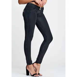 Jeggings FREDDY "WRUP2 SUPERSKINNY", Damen, Gr. XL (42), N-Gr, schwarz, Web, Obermaterial: 84% Baumwolle, 16% Elasthan, unifarben, figurbetont lang, Hosen Jeggings, mit Lifting & Shaping Effekt, superskinny