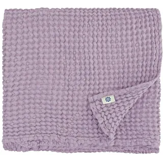 Linen & Cotton Premium-Qualität Waffel Tuch Saunatuch Strandtuch Handtücher Badetücher Duschtücher Gästehandtücher Ezra, 48% Leinen, 52% Baumwolle - 50 x 70cm (Lila/Violett)