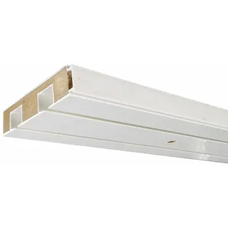 LIEDECO Gardinenstange 2 läufig-läufig Fixmaß, weiß,