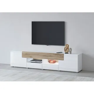OTTO home Toledo Lowboard 209 cm Weiß Holz/Metall/MDF
