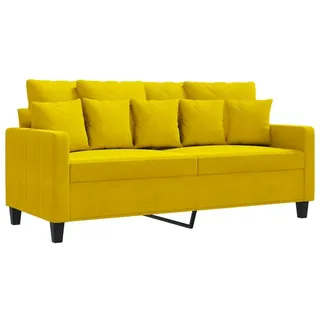 vidaXL 2-Sitzer-Sofa Gelb 140 cm Samt