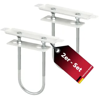 siwitec Vario-Heizkörperkonsole Rippenheizkörper weiß vormontiert 2er-Set | Maße 190 x 45 x 1,5 mm, ermöglicht einfaches Anbringen von Ablageflächen, made in Germany