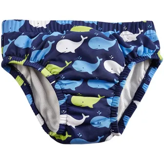 My Baby Lou Badewindel , Blau, Grün, Weiß, Dunkelblau , Textil , Fische , Gr. 62/68 , Babykleidung, Schwimmwindeln