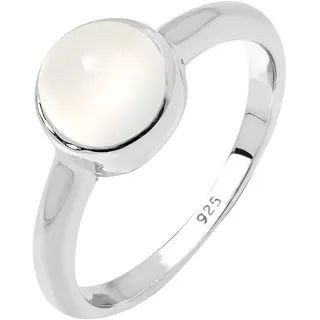 Elli Ring Damen Elegant mit Mondstein in 925 Sterling Silber