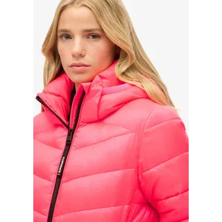 Superdry Steppjacke »HOODED FUJI QUILT PADDED JKT«, mit Kapuze, pink