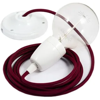 Creative Cables Rm19 50 Cm Hängelampe - Burgundy / White - One Size