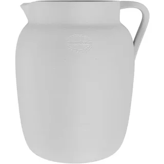 Artevasi Gaia Pitcher, Traditionelle Heimdekoration, Handgemachte Heimdekoration, Dekorative Blumenvase, Keramik, Weiß, 20cm hoch