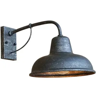 Retro Industrie Wandleuchten Aussen Innen Wandlampe Vintage E27 Wandlichter Metall Schatten Außenlampe für Außen Garten Loft Balkon Flurbereich Antik Matt-Silber,40 * 23 * 26CM IP44