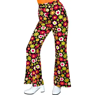 W WIDMANN MILANO Party Fashion - 60er Jahre Schlaghose für Damen, Hippie Hose mit hohem Bund für Karneval
