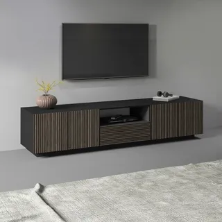 Home Affaire Vega Lowboard 220 cm Schwarz/Grau Holz/Metall