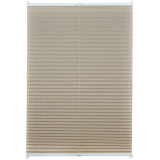 Homeware Plissee , Taupe , Textil , 100x130 cm , Länge universell einstellbar , Heimtextilien, Vorhänge, Plissees