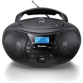 Karcher RR 5028D tragbares CD Radio (CD-Player, DAB+ Radio, Bluetooth, Batterie/Netzbetrieb, USB) schwarz