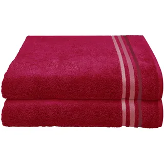 SCHIESSER Skyline Color Duschtuch 2 x 70 x 140 cm rot