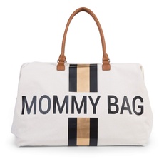 Bild Mommy Bag  Groß Off white Stripes black/gold
