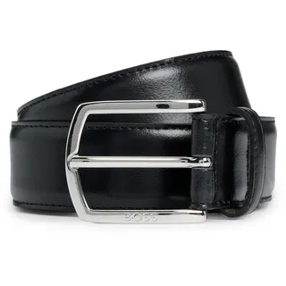 Ledergürtel BOSS "Claus-Tx-St_Sz35", Herren, Gr. 110, schwarz (schwarz 001), Leder, unifarben, Gürtel Ledergürtel, mit Logo-Gravur am Verschluss