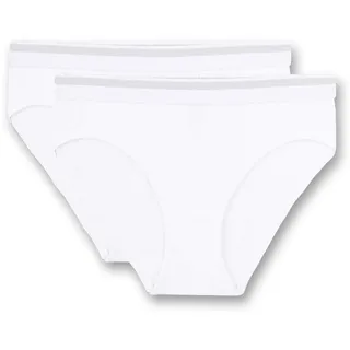 Sanetta Mädchen-Rioslip (Doppelpack) weiß | Hochwertige und nachhaltige Unterhose für Mädchen aus Baumwolle. Inhalt: 2er Set Unterwäsche für Mädchen