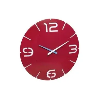 TFA Dostmann 60.3047.05 Quarz Wanduhr 35 cm x 35 mm Rot