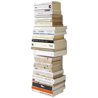 TEEbooks – 1 Vertikale Schwebendes Bücherregale 60 cm | Unsichtbare Wandregale aus Metall Weiß | Design Bücher Wandregal Made in Italy | Einfache Montage