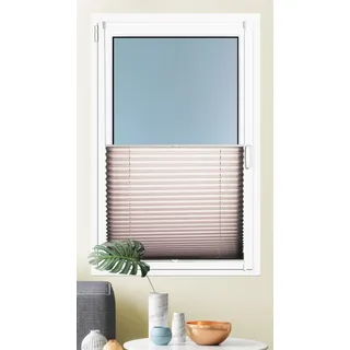 Plissee KUTTI "Brisa" Gr. 8, grau (silbergrau), B:85cm H:140cm, Obermaterial: 100% Polyester, Plissees, Plissee, Klemmfix, Sichtschutz, blickdicht, einfarbig, Klemmträger