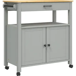 vidaXL Küchenwagen MONZA 84x40x88,5 cm Massivholz Kiefer - Grau