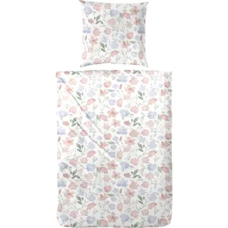 Primera Perkal Bettwäsche Tante Ida Floral Bunt 155 x 220 cm + 2 x 80 x 80 cm