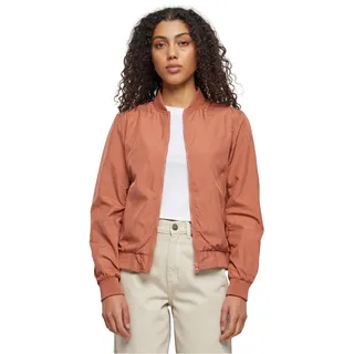 Urban Classics Damen Light Bomber Jacket – leichte Übergangsjacke im Regular Fit aus Polyester mit Reißverschluss und Rippbündchen für Freizeit und Streetwear,terracotta,XL