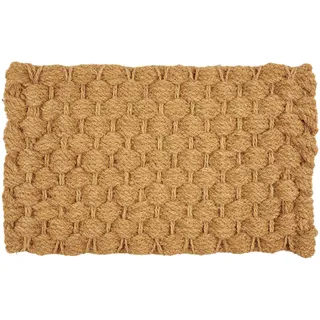 Fußmatte innen natur 45 x 75 cm (Rechteckig) - Natur Pur Kokosmatte robust | Nachhaltige Türmatte recyclebar Fussmatte pflegeleichte Schmutzfangmatte Kokos Fußabtreter antibakteriell Sauberlaufmatte