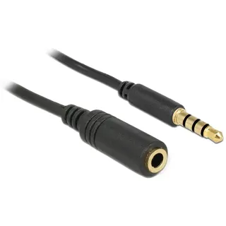 DeLock Audio-Kabel 3,5mm Klinken-Stecker / 3,5mm Klinken-Buchse 1,0m (84666)