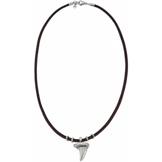Silberner Zahn am Bande Braun 01