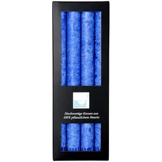 Stearin Stabkerzen, 250 x 22 mm, Dunkelblau, 4er-Pack, Bio - Kerzen/Stearin - Leuchterkerzen
