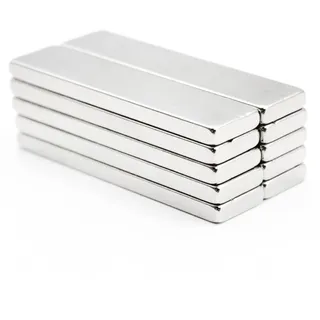 10 Stück Neodym Magnete Stark Rechteckig Magnete Silber Magnetleiste Seltenerdmagnete für Küchen Whiteboards Kühlschränke, 40x10x3mm