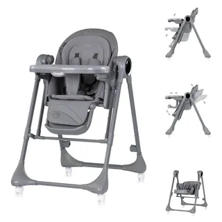 Chipolino Hochstuhl Master Class 2 in 1 elektrisch Babyschaukel Fernbedienung dunkelgrau - Grau