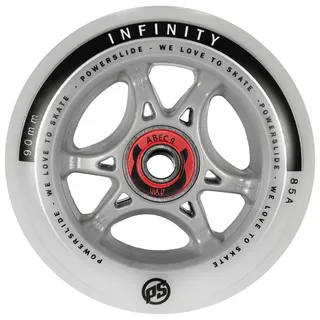 Powerslide Infinity 90 Rtr Abec9/spacer Schlittschuhrollen 4 Einheiten / Silver / Grey - 90 mm / 85A