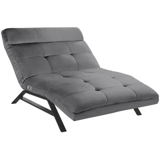 Pure Home Lifestyle Relaxliege , Grau , Leder , Echtleder , Rindleder , 120x54-113x158-198 cm , Goldenes M, Dgm , Lederauswahl, Stoffauswahl, motorische Relaxfunktion , Wohnzimmer, Sofas & Couches, Relaxliegen
