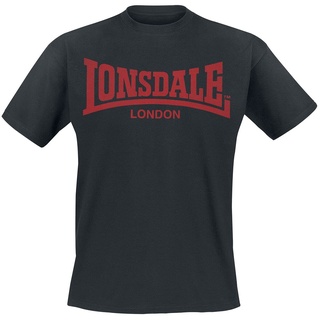 Lonsdale Herren Ll008 One Tone T Shirt, Black/Red, L EU