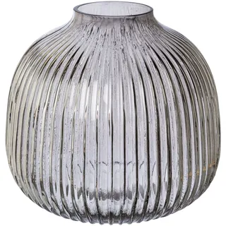 creativ home "MONTE", Vase aus Glas, mit Schliffstruktur, Höhe ca. 18 cm,