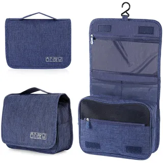 AiQInu Kulturbeutel zum Aufhängen, Kulturtasche Unisex Faltbare Waschtasche Kosmetiktasche Reisezubehör mit Haken für Damen und Herren