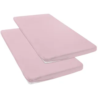 OTTO home Spannbettlaken Baumwolle-Mikrofaser-Jersey 90 x 200 - 140 x 200 - 180 x 200 cm rosa