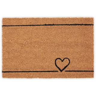 Relaxdays Herz 60 x 40 cm Natur/Schwarz