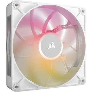 Corsair iCUE LINK RX140 MAX RGB 140mm PWM Dicker Lüfter – Hochstatischer Druck – Magnetisches Kuppellager – Einzelner Lüfter – Weiß