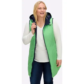 Wendeweste SHEEGO, Damen, Gr. 50, tiefblau, apfel, 100% Polyester, Wattierung:100% Polyester, unifarben, Westen Wendeweste