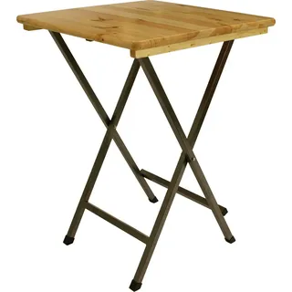 DEGAMO Stehtisch ZÜRICH 78x78cm quadratisch, Metall + Holz lackiert