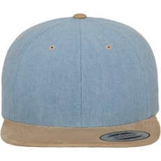 Bild Erwachsene Mütze Chambray-suede Snapback, Blue/Beige, One size, 6089CH